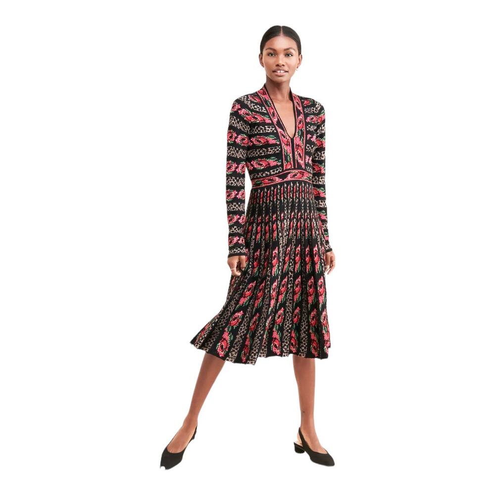 Anthropologie Cecilia Prado Emi Midi Floral Sweater Dress XS
